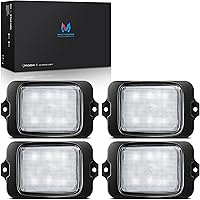 Vista 10 de MICTUNING C3 - Luces de roca LED extensibles RGBW con control inalámbrico, 12 cápsulas, luces subterráneas multicolor con aplicación Bluetooth
