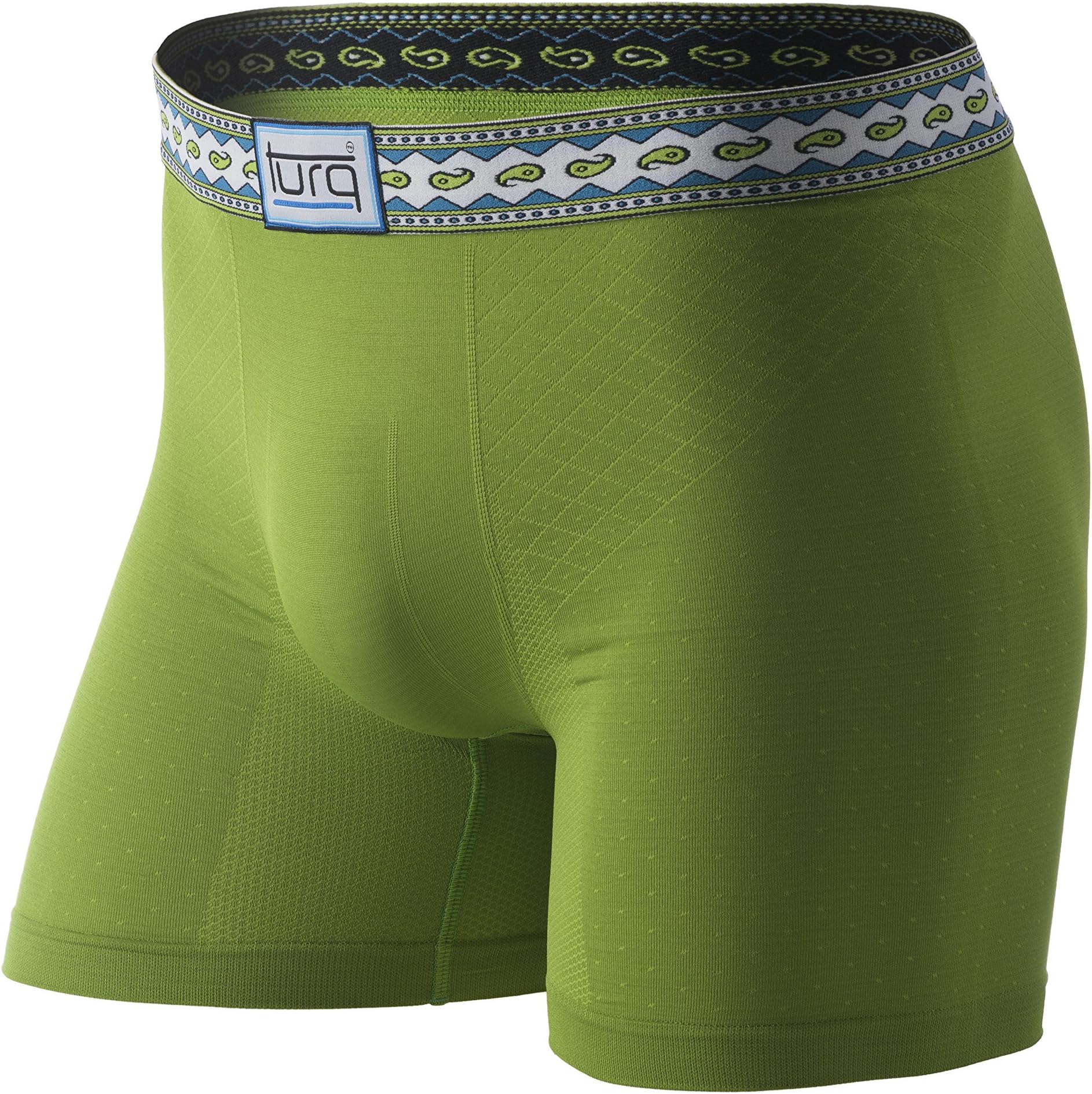 Turq Performance Underwear for Men | Mens Underwear & Mens Boxer Briefs for Active Lifestyles and Sports (Large (34 - 36), Stoked - Shark Byte Apple Green)