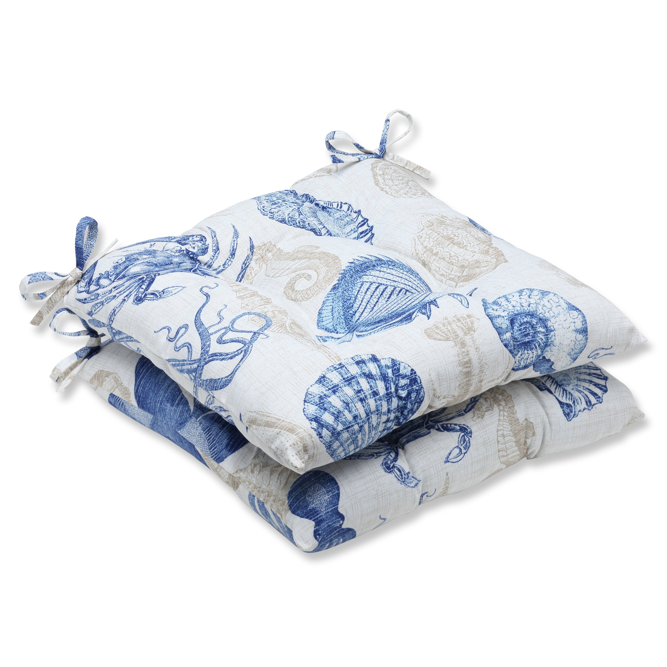 Pillow Perfect Outdoor Sealife Marine poduszka do siedzenia z kutego żelaza, zestaw 2 szt