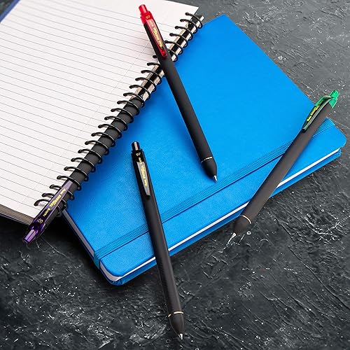 Miniatura 9 de Pentel EnerGel Kuro - Bolígrafo de gel líquido, (punta de 132 pulgadas - 0.7 mm) línea media, tinta roja, paquete de 12 (BL437R1-B)