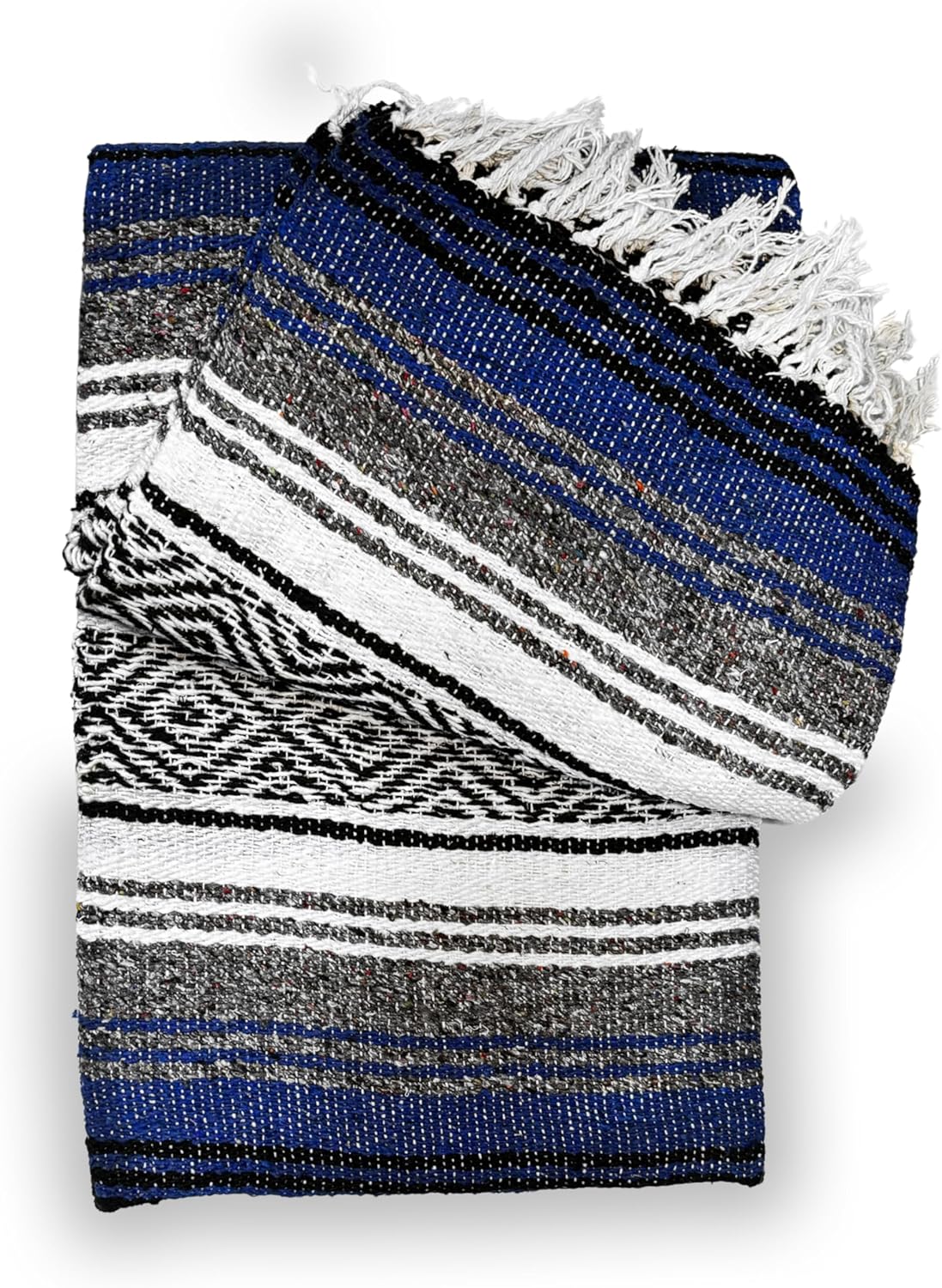 AM Blue Falsa Blanket, Camping, Authentic, Mexican, Comfort