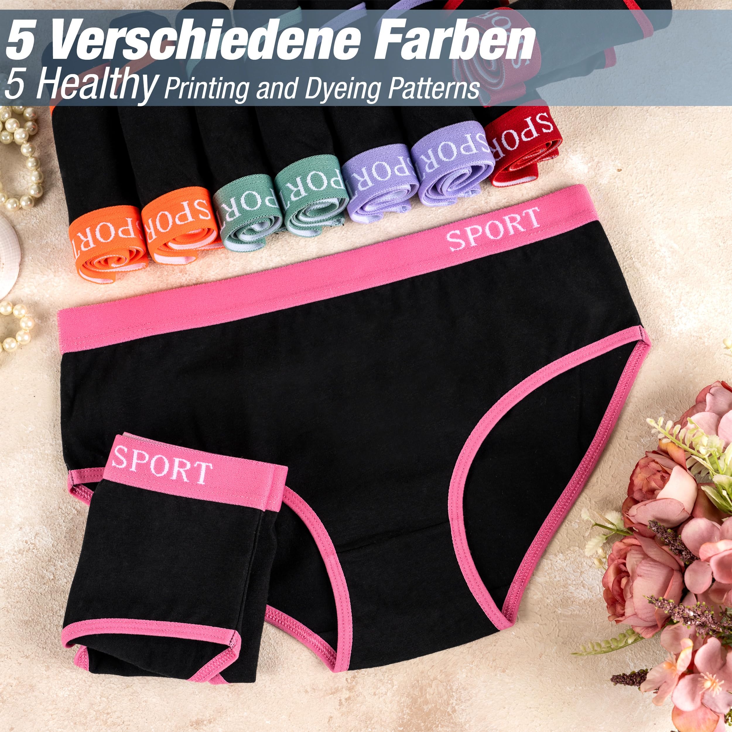 LOREZA ® 10 Culottes pour Filles Enfants en Coton 2-15 Età