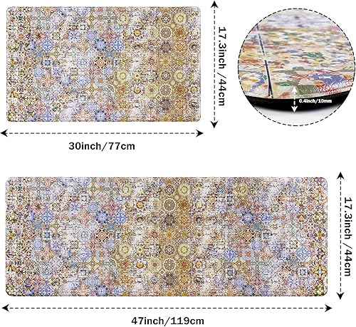 Miniatura 2 de Alfombras y tapetes de cocina bohemios, acolchados, antifatiga, impermeables, antideslizantes, tapetes de cocina y alfombras de espuma