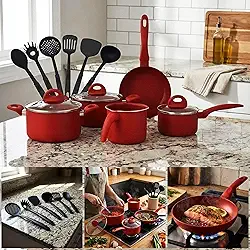 Jogo De Panela Indução Antiaderente Cerâmica 14 Pçs Teflon