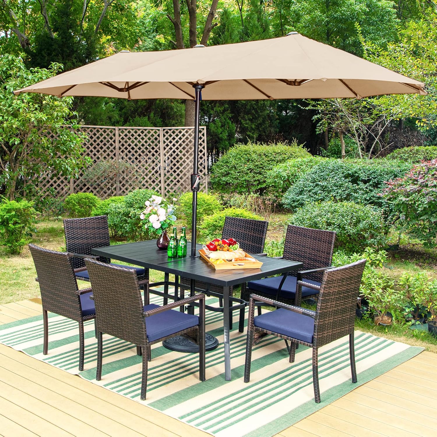 Sophia & William 8 Pieces Patio Dining Furniture with 13 Ft