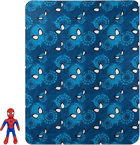 Disney Marvel Spider Man Jump Swing Spidey Character - Juego de almohada y manta de forro polar, 40 x 50 pulgadas