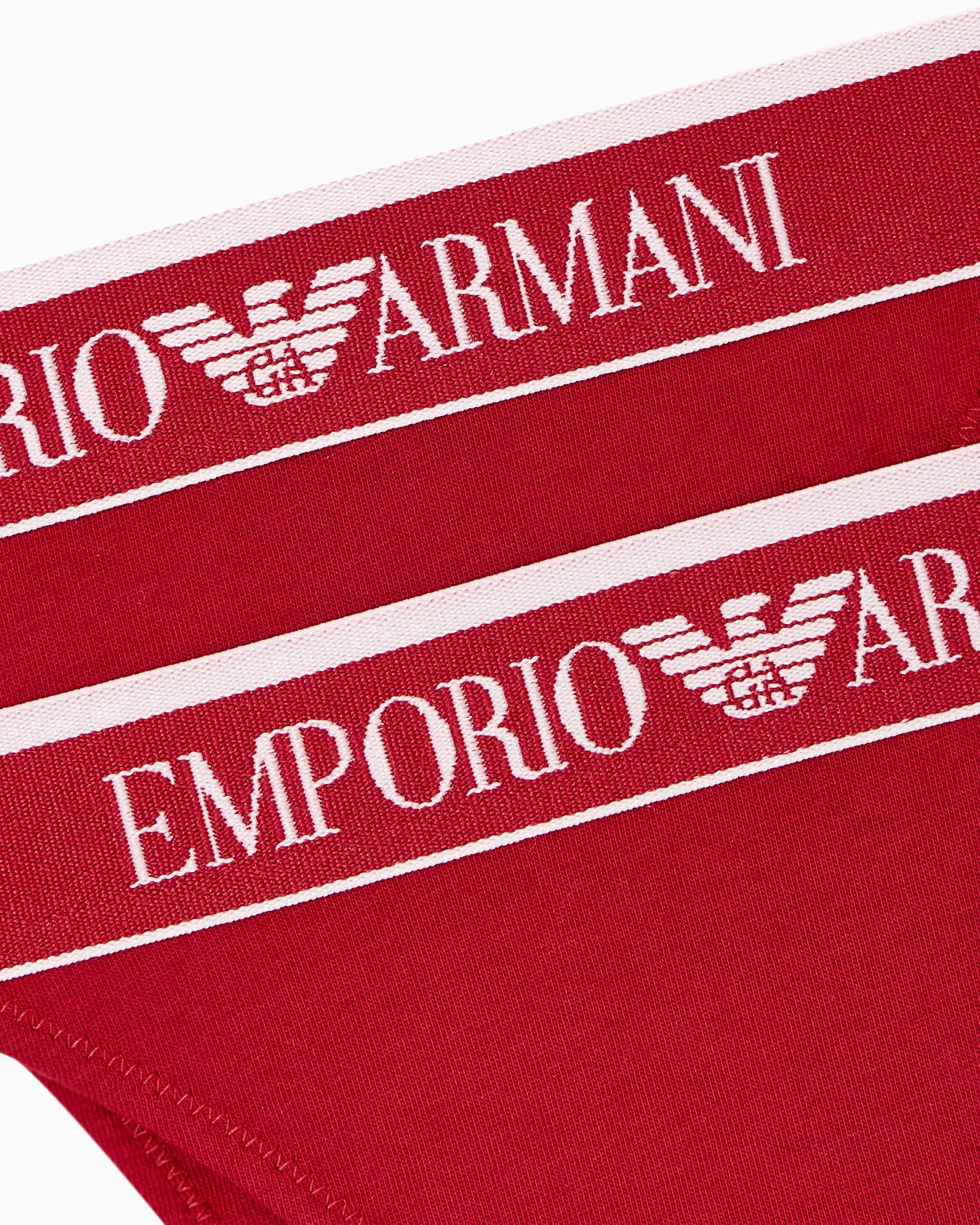 Emporio Armani Logoband 2-Pack T-Thong Slip a Tanga Donna (Pacco da 2)