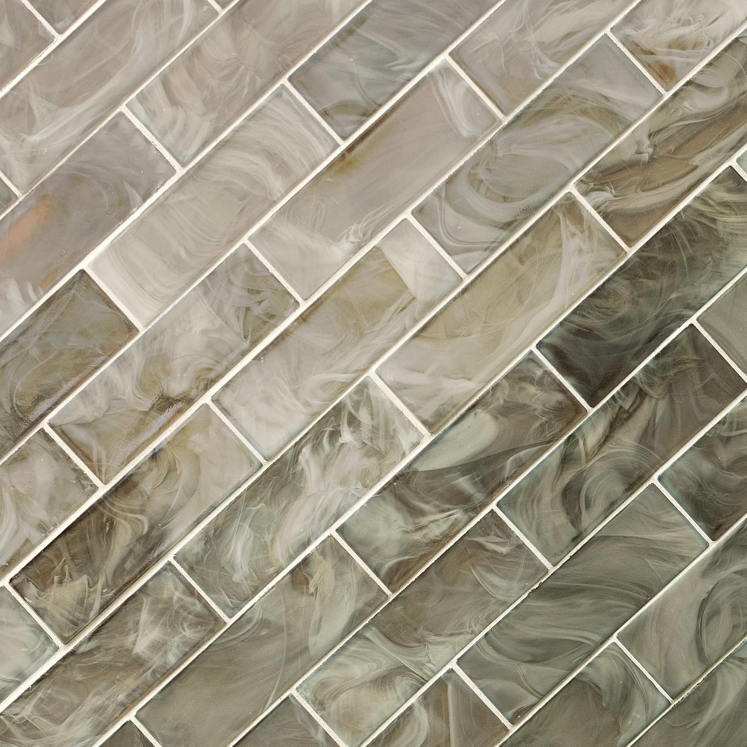 MSI Opalina 11.75 inch x 11.75 inch Glass Subway Tile for Kitchen Backsplash, Wall Tile for Bathroom, Shower Wall Tile