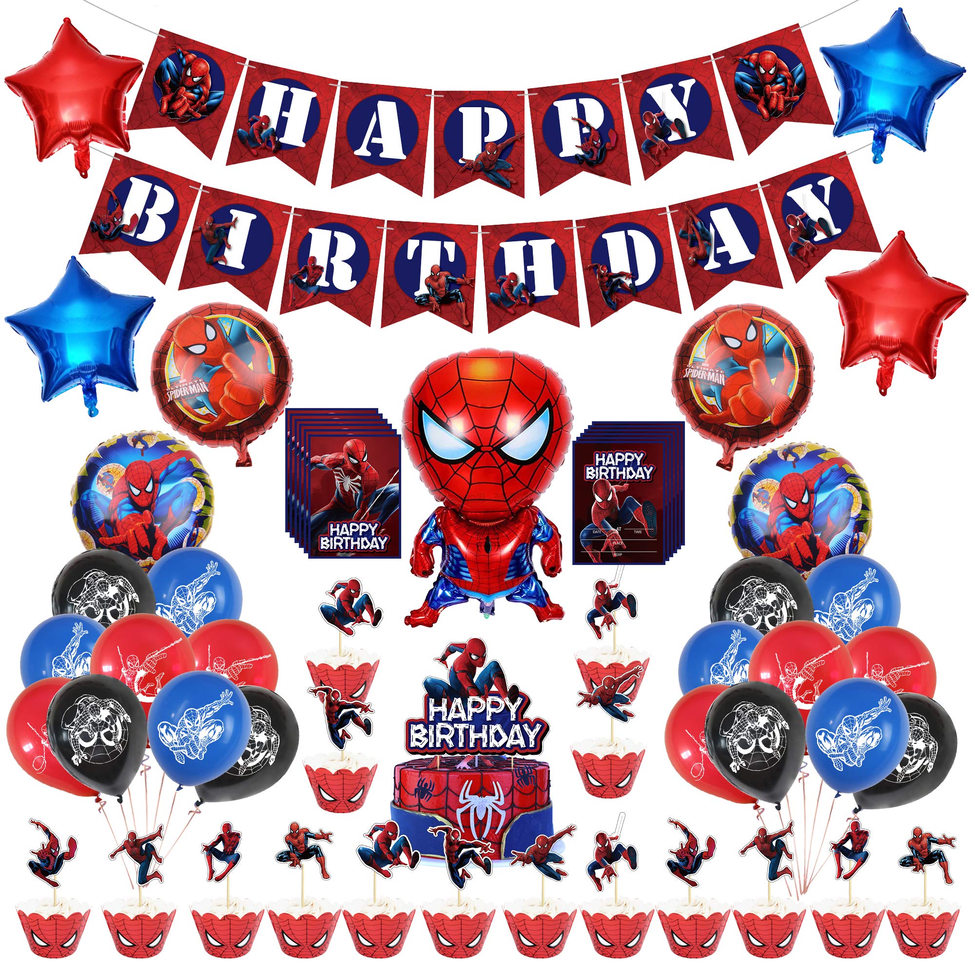 Buy Spiderman Birthday Party Supplies, Spiderman Party Decoration Banner,Spiderman Party Favors