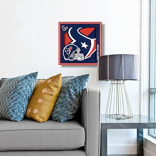 Vista 56 de YouTheFan Arte de pared de la serie de logotipos NFL de 12 x 12