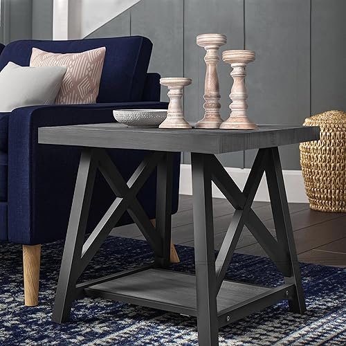 Miniatura 4 de Mela Artisans Portavelas de pilar de madera tallada a mano encalada, juego de 3, estilo decorativo de Chennai, hecho de madera de mango, decoración