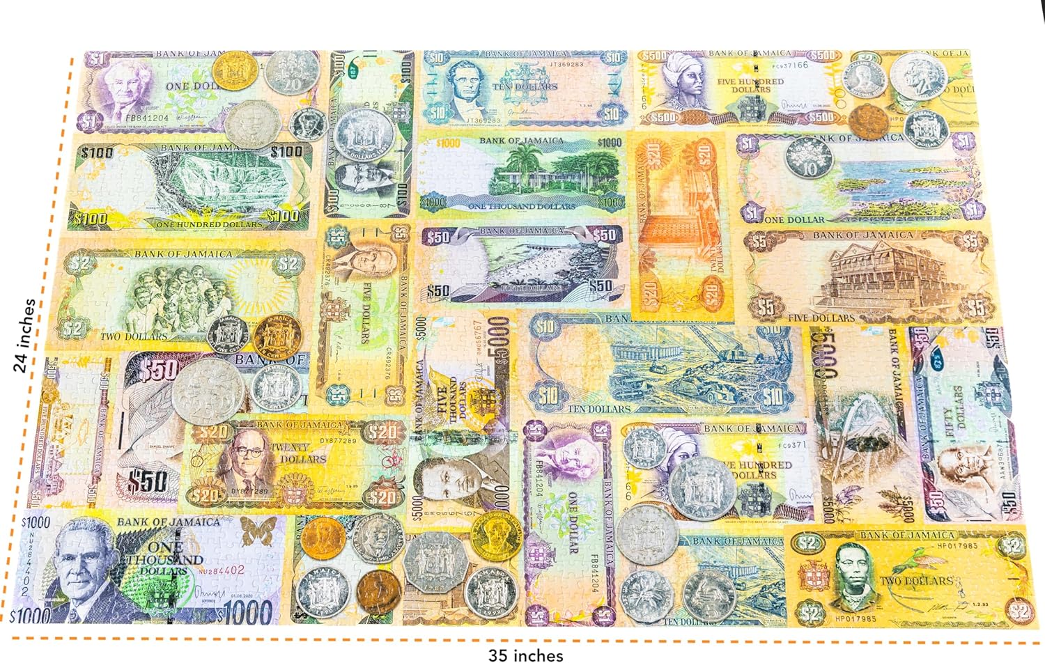 Every Mikkle 2000 Pieces Puzzle for Adults - Jamaican-Inspired Jigsaw Puzzle by SG with Full-Size Poster, Premium Textured Pieces, Ideal Gift for Families and Caribbean Art Enthusiasts
