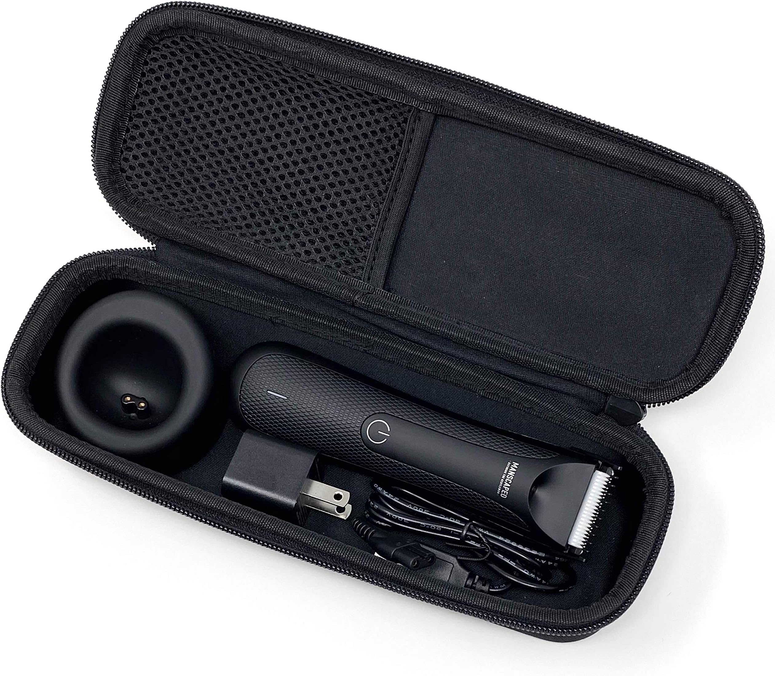 Hard Case for Manscaped Lawn Mower 5.0, 4.0 or 3.0 Trimmer - Protective Travel Toiletry Organizer for Trimmer and Accessories, for Grooming, Shaving and Essentials - Case Only