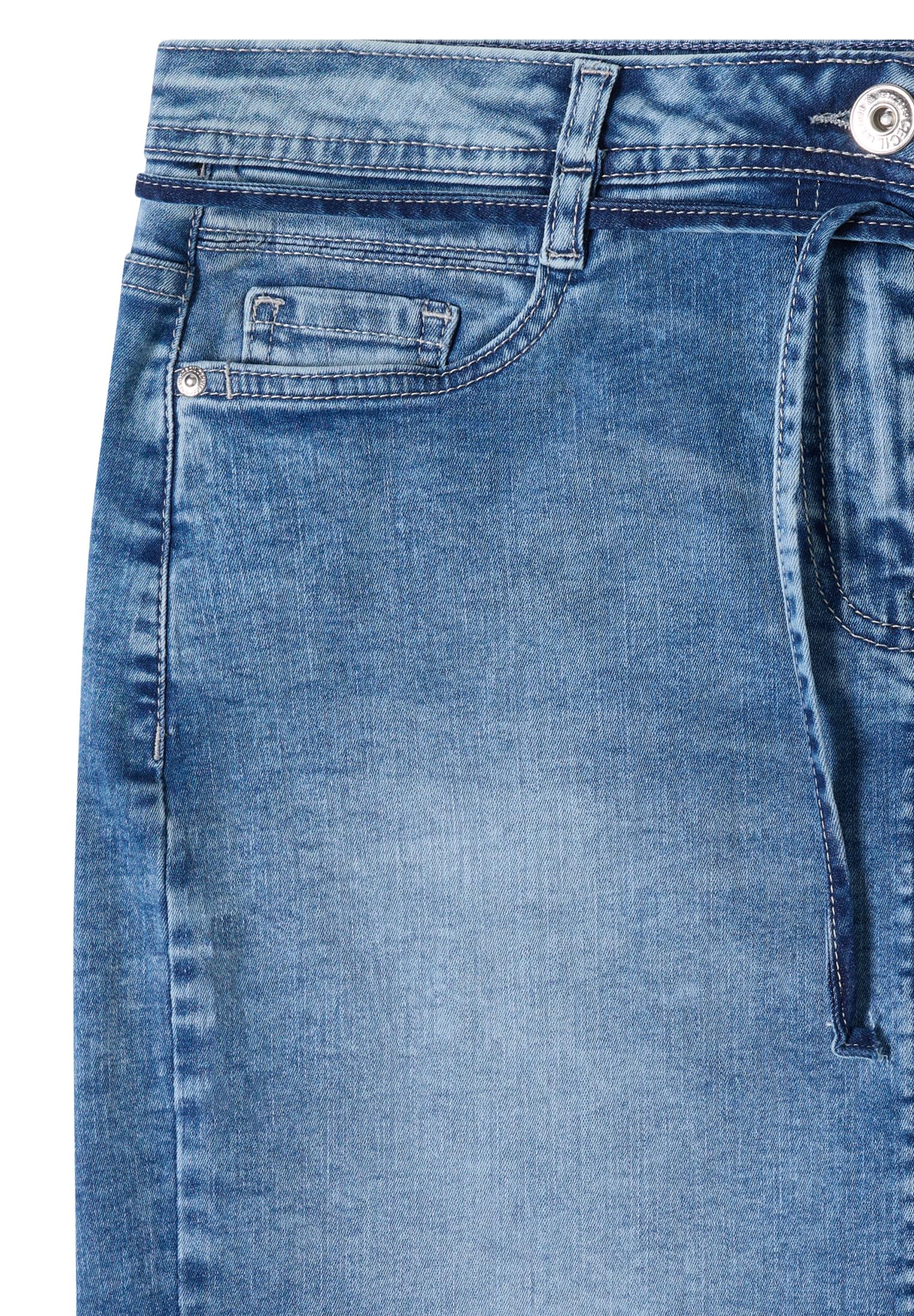Cecil 3610267 Gonna in Jeans con Dettaglio Cintura Donna (Pacco da 1)