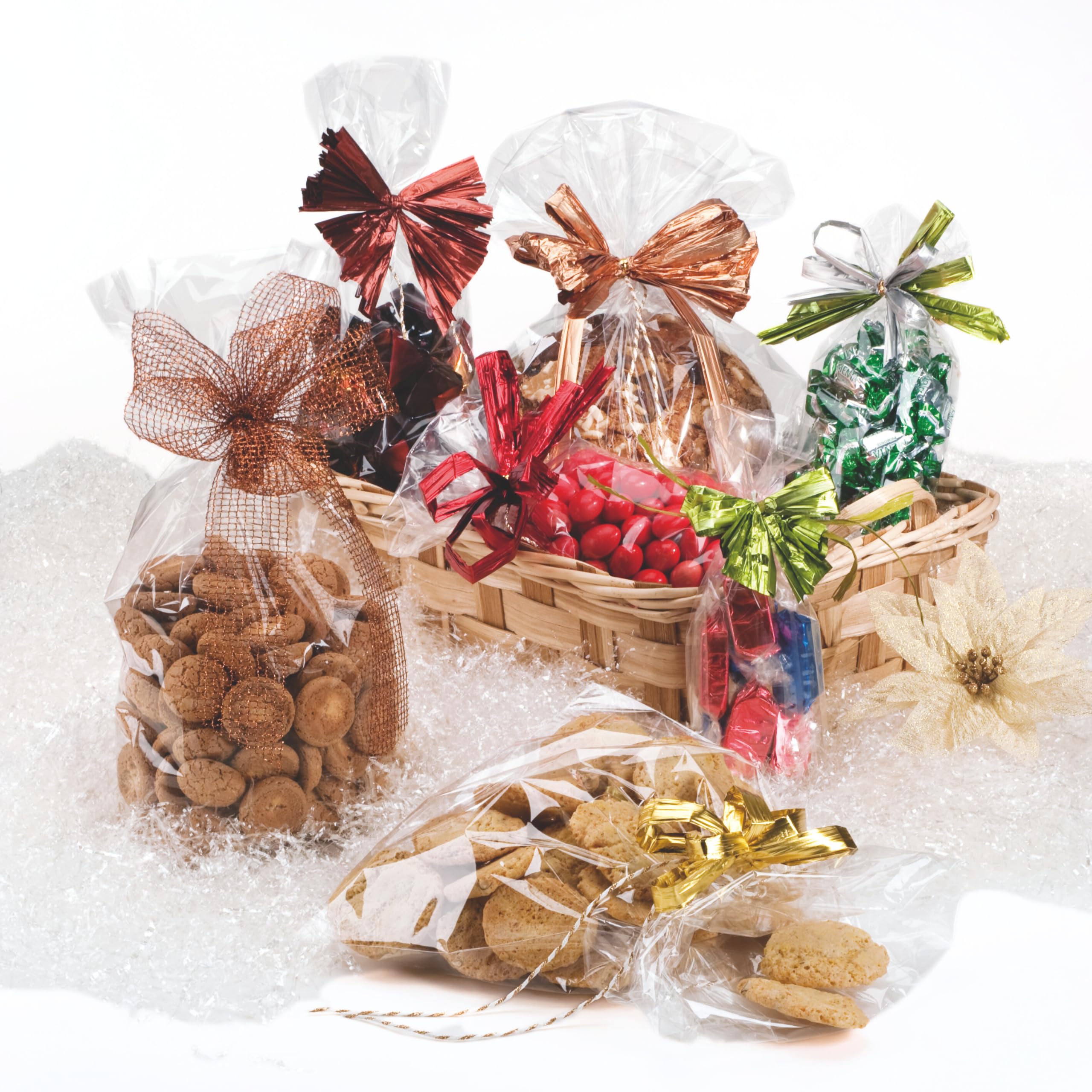 Bolsas de Polipropileno Italpak 40x60 cm para Envolver Regalos Grandes y Cestas de Chuches