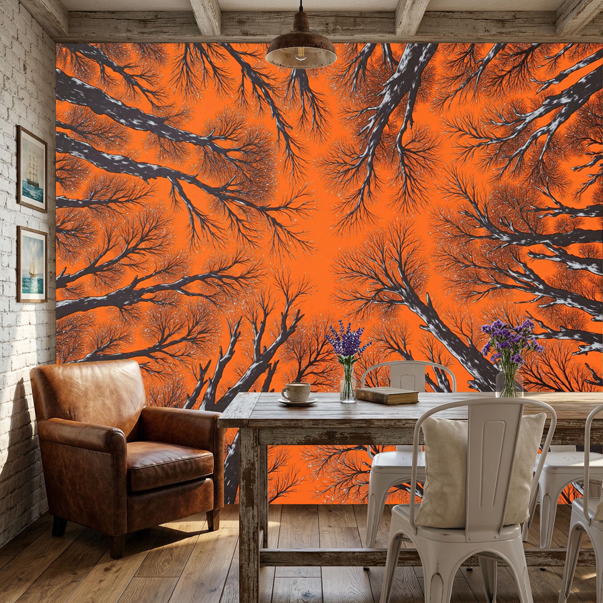 Papier Peint 3D branches d'arbre mortes Grand Format pour Habiller Mur Vide