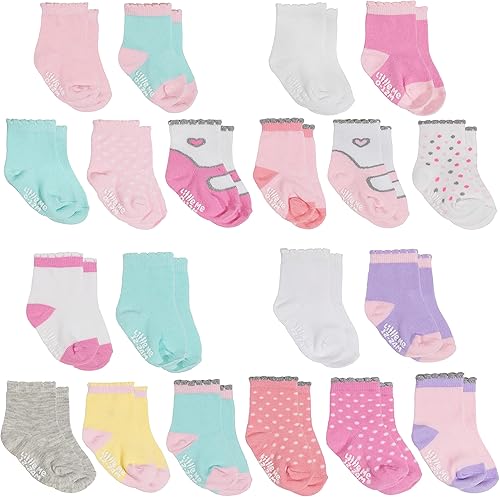 Miniatura 4 de Little Me Paquete de 20 calcetines para bebés recién nacidos y niñas pequeñas 0-1212-24 meses paquete de tamaño surtido Multi, Blanco