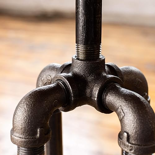 Vista 91 de PIPE DECOR - Codo de salida lateral de 1/2 pulgada, accesorios de hierro maleable negro para tuberías, pezones y accesorios estándar de 1/2 pulgada