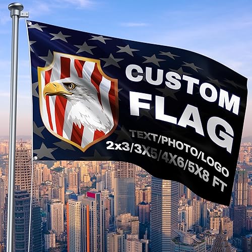 Miniatura 1 de Bandera personalizada de 3 x 5 pies, impresión de doble cara para exteriores, personaliza el diseño de banderas, añade tu foto, logotipo, imagen,