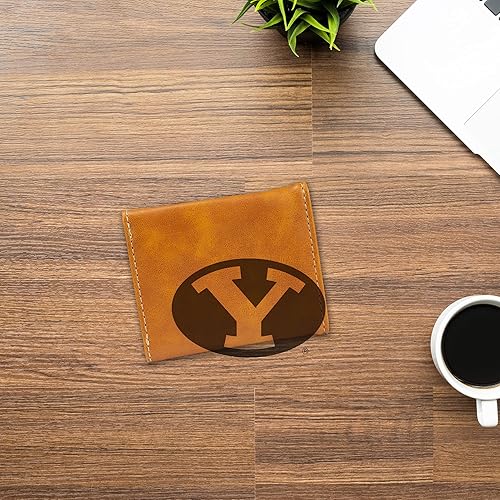 Vista 288 de Rico Industries NCAA - Cartera triple grabada con láser y tres pliegues grabada con láser, accesorio para hombre Negro