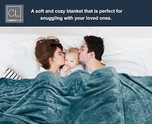 Miniatura 2 de Comfort Lab Manta de cama de franela de felpa, suave, ligera, manta de vellón para sofá, cama y decoración del hogar, manta de cama de forro polar