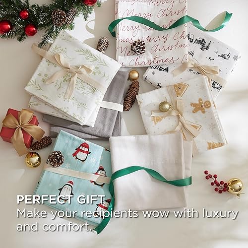 Miniatura 6 de Bedsure Juego de sábanas de franela cepillada tamaño individual, 100% algodón, sábanas extra suaves, color gris carbón, sábanas cálidas con bolsillo