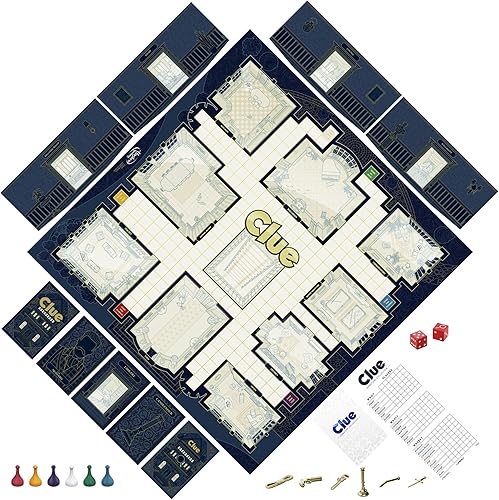 Miniatura 2 de Hasbro Gaming Clue Board Game Signature Collection, embalaje y componentes premium, juegos familiares para niños y adultos, juegos misteriosos para