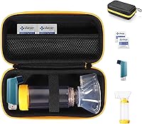 Vista 7 de CaseSack Estuche para inhalador de asma, compacto y resistente para inhalador práctico para adultos y niños, con habitaciones para pastillas y otros