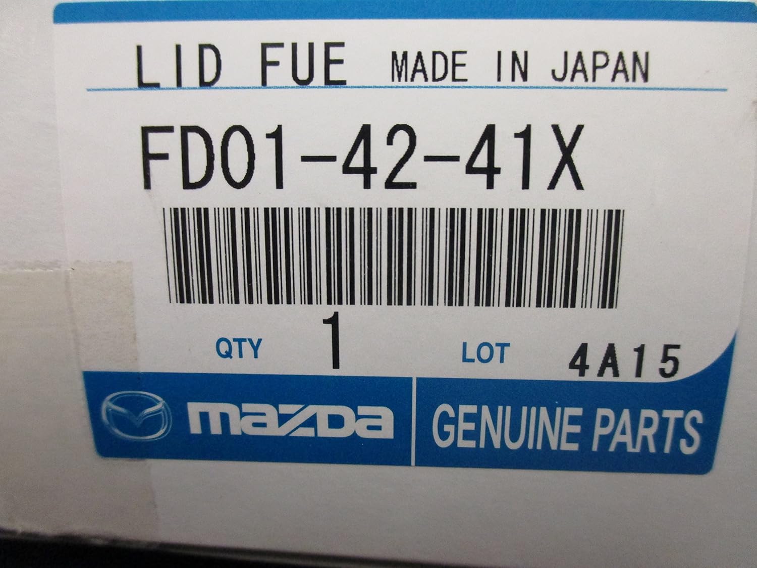 Mazda RX-7 1993-2002 New OEM black un painted Fuel door lid FD01-42-41X