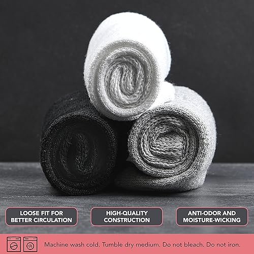 Miniatura 6 de Calcetines para diabéticos para hombres y mujeres, calcetines de algodón sin unión, 6 pares