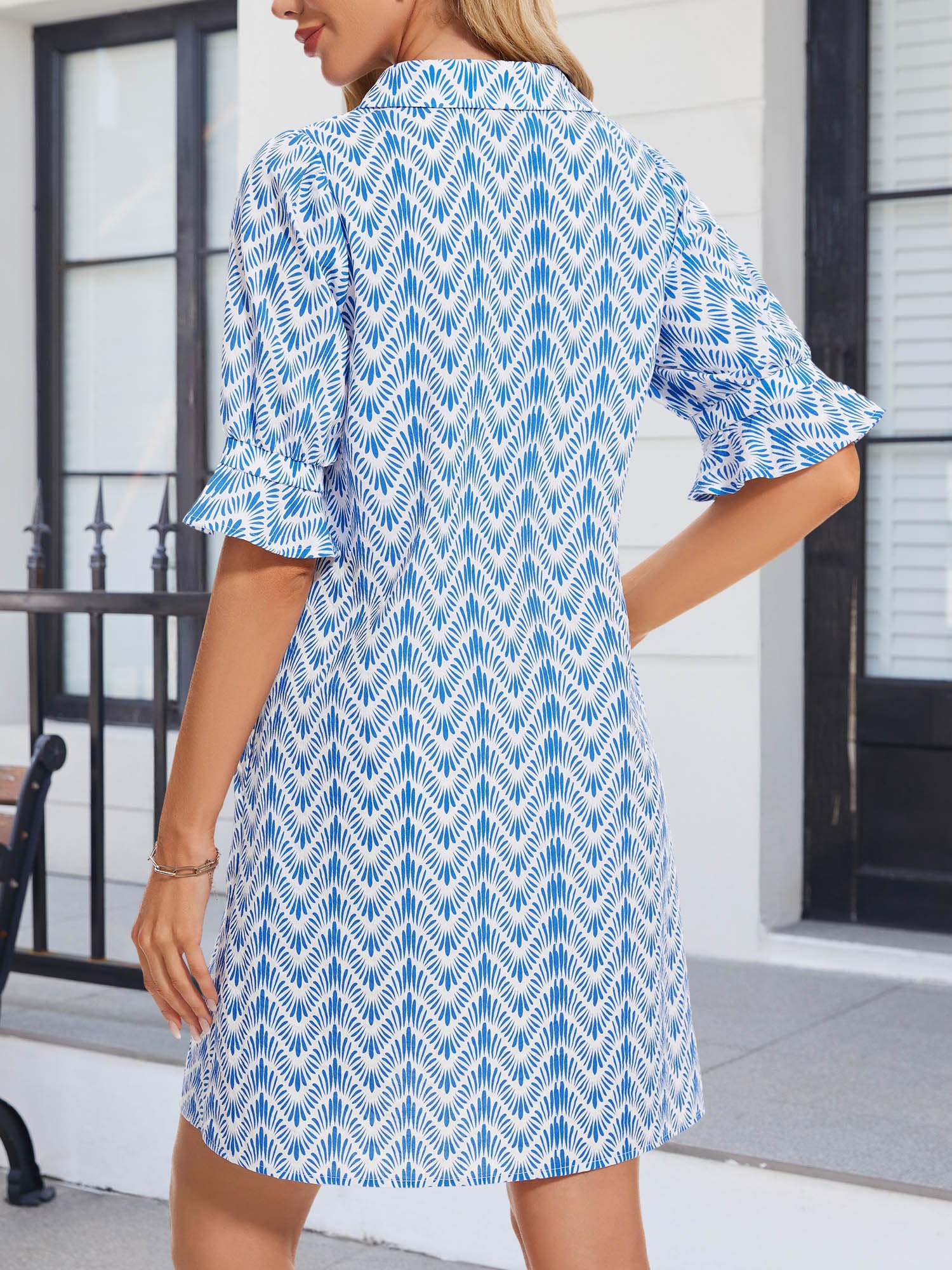 Work Sundresses Snapklik.com : Sundresses For Women 2025 Blue Babydoll Shirt Work ...