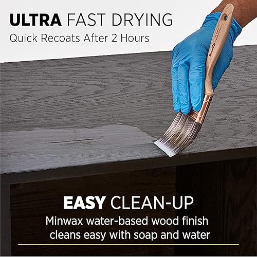 Miniatura 5 de Minwax 233334444 - Acabado de madera poliacrílica protectora satén transparente  pinta