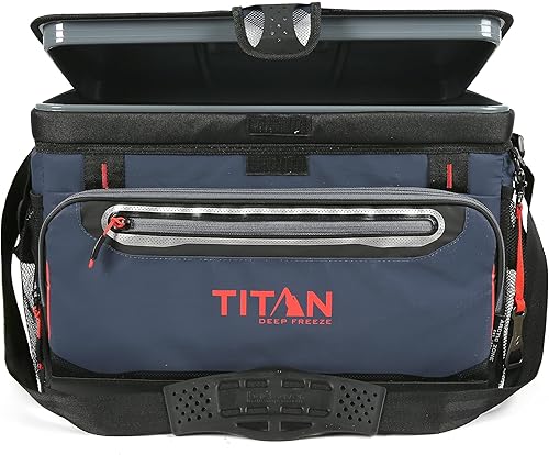 Miniatura 16 de Titan by Arctic Zone Deep Freeze Cooler - Zipperless Hardbody Cooler - Deep Freeze Insulation, HardBody Liner, and SmartShelf Seagrass,Cítrico,Caza