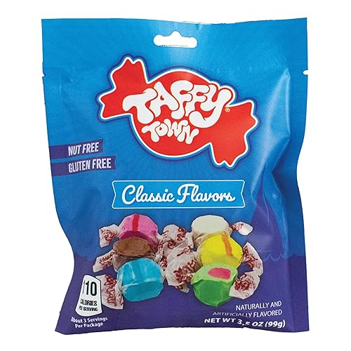 Miniatura 3 de Taffy Town Paquete de golosinas de agua salada – Mezcla surtida y tropical | Dulces gourmet estilo turrón | Suave y delicioso | Bocadillos de verano