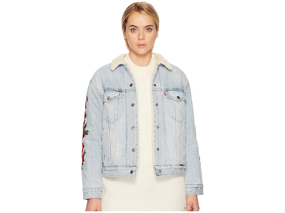 

Levi's(r) Premium Premium Ex Boyfriend Sherpa Trucker (Indigo Wildcat) Women's Coat