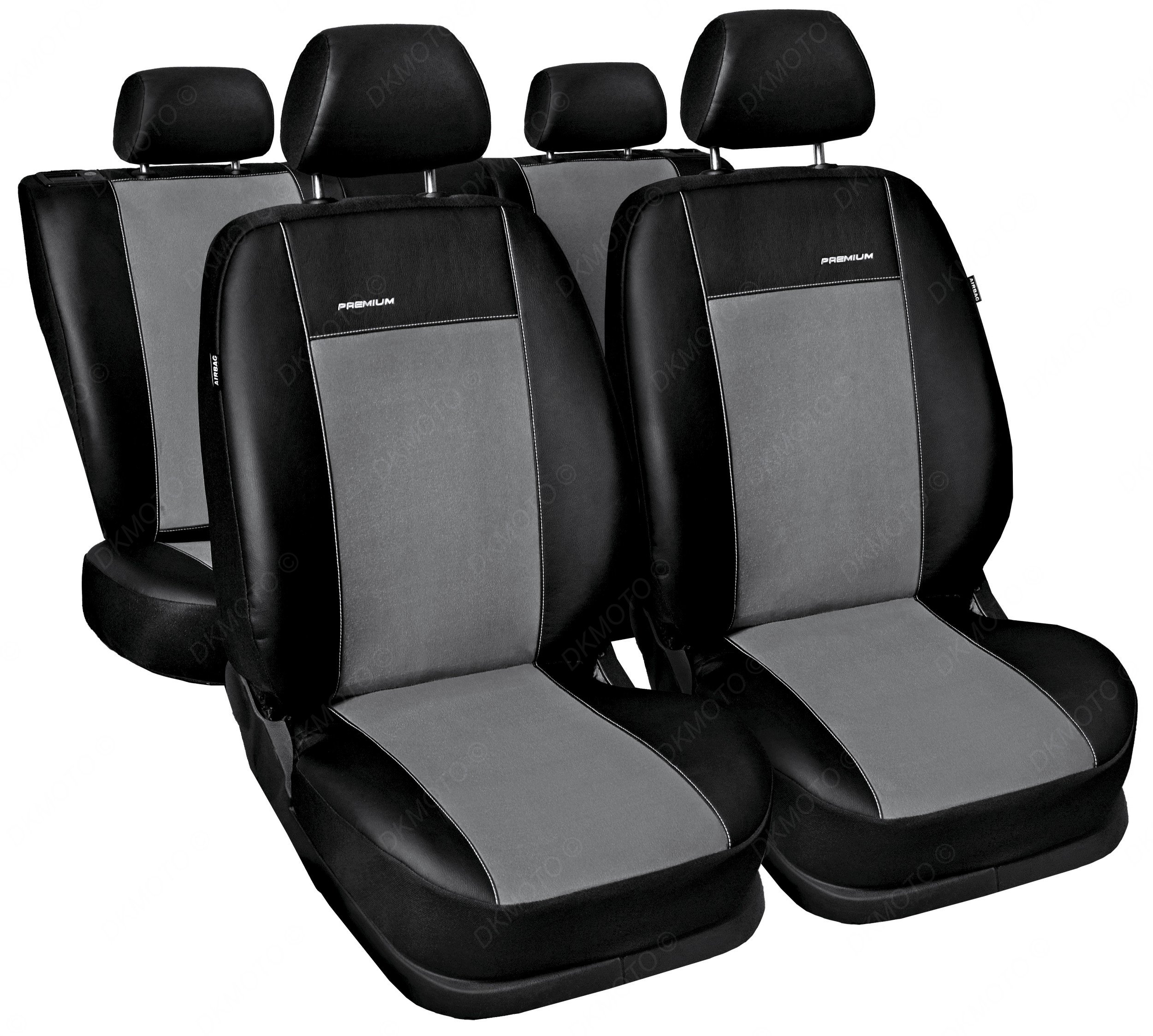 DKMOTODK354B/G Premium Tailored Seat Covers for Volkswagen Caddy 2003 - onwards Leatherette