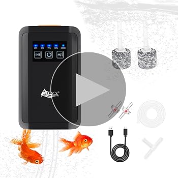 Amazon.co.jp: AQQA 水槽 エアーポンプ 釣り 充電式 釣りエアー