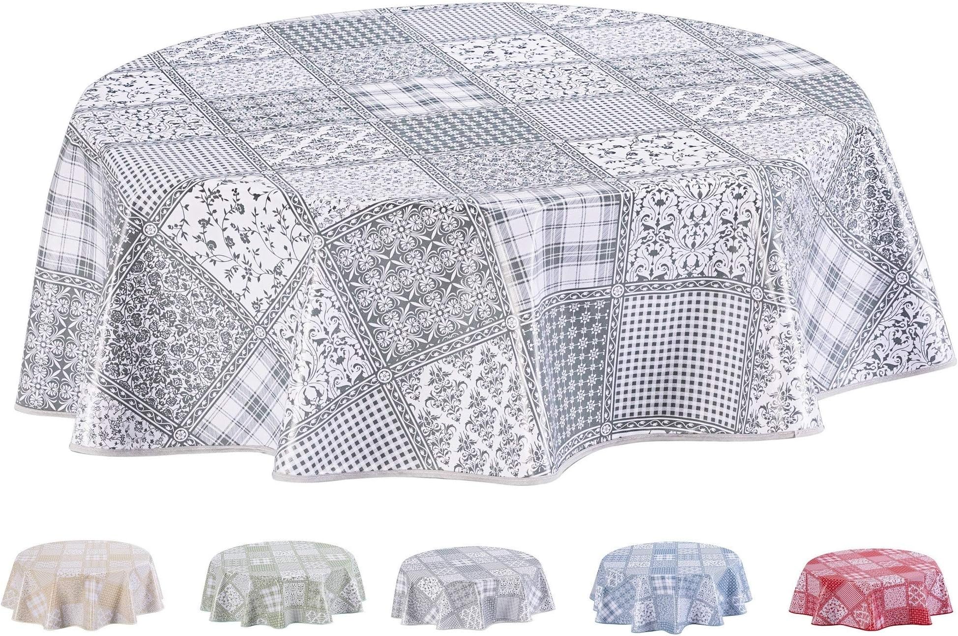 Home Direct Round Oilcloth PVC Wipe Clean Tablecloth Table Cover 140cm