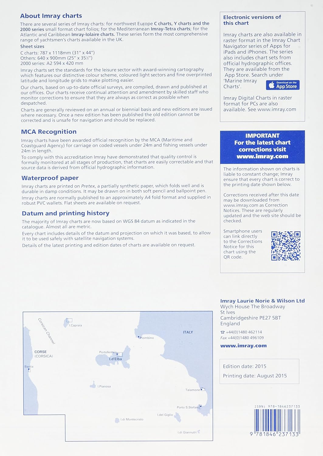 Imray Chart M45: Tuscan Archipelago
