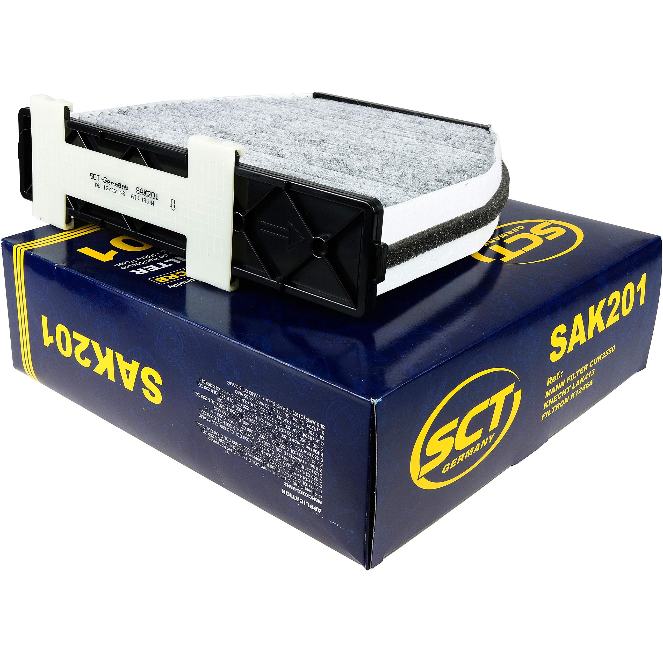 Set 85500069 SAK 201 5 filtros originales SCT para habitáculo, filtro de polen