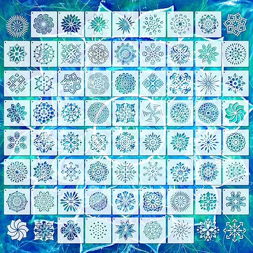 Miniatura 17 de Marspark 66 plantillas pequeñas de primavera y Pascua para manualidades, plantillas reutilizables de 3 pulgadas para pintar en madera, plantillas