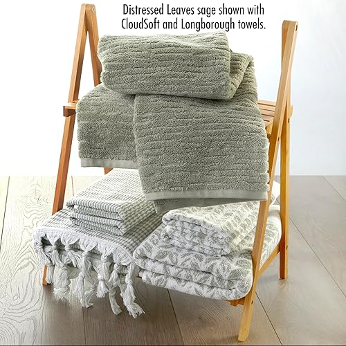 Miniatura 10 de SKL Home by Saturday Knight Ltd. - Toalla de mano con hojas envejecidas (paquete de 2), salvia, 16 x 26 pulgadas