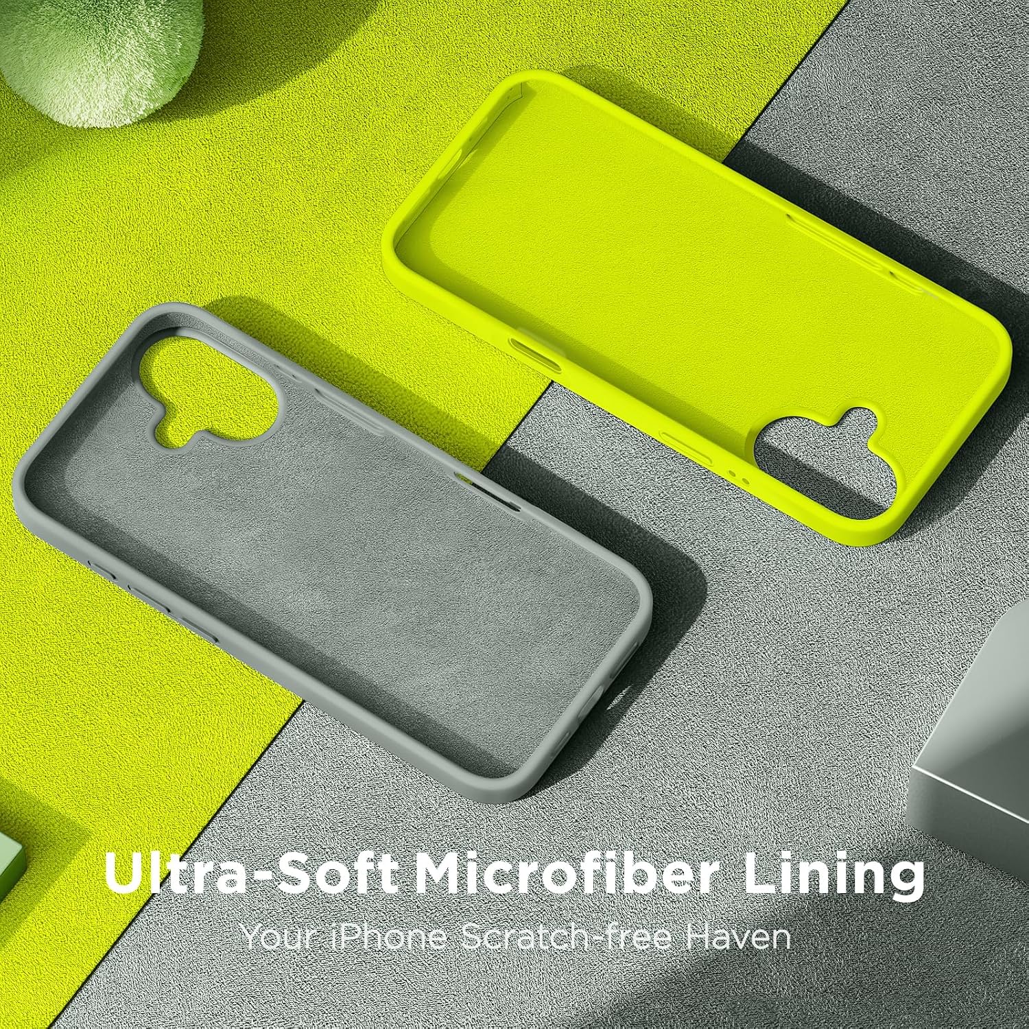 Cordking Designed for iPhone 16 Plus Case, Silicone Ultra Slim Shockproof Protective Phone Case with [Soft Anti-Scratch Microfiber Lining], 6.7 inch, Calke Green