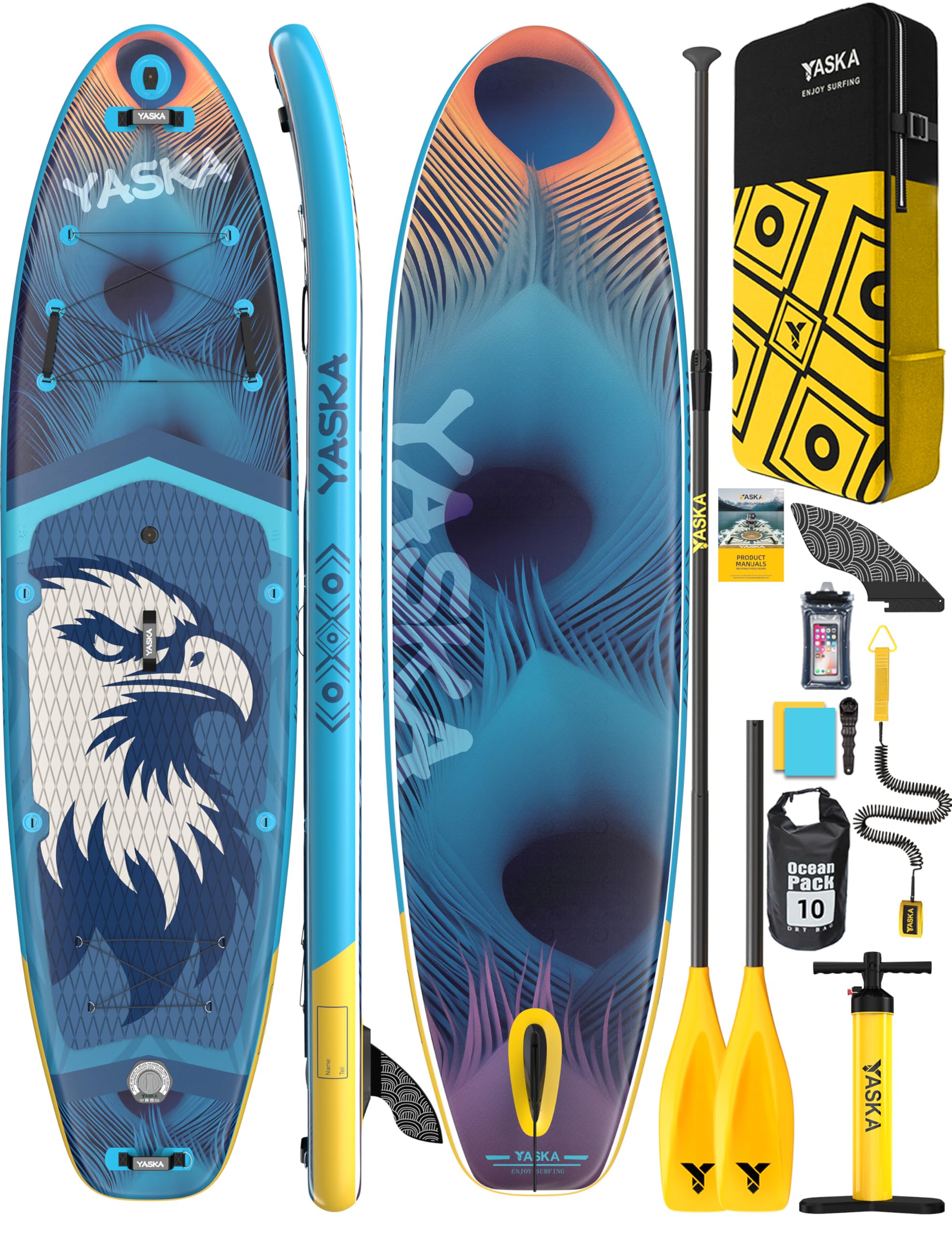Amazon.com : YASKA Inflatable Stand up Paddle Board 11ft with
