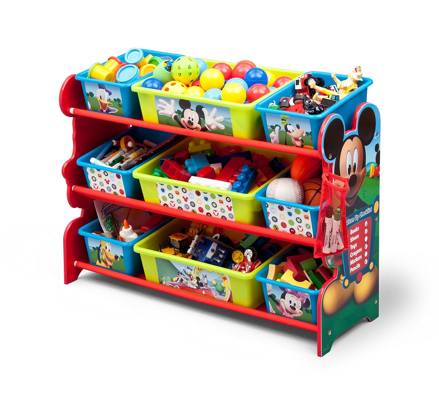 Delta Children 9 Bin Plastic Organizer, Disney Mickey Mouse