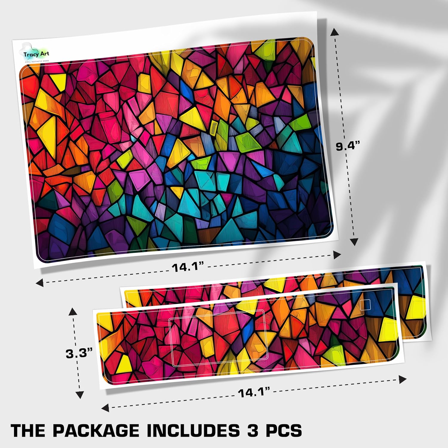 Laptop Skin Decal HP 15.6" - Mozaic, Laptop Cover Sticker, No Cutting Required, No Bubble, Waterproof, Scratch Resistant - Including Wide Screen and Wrist Pad image 2