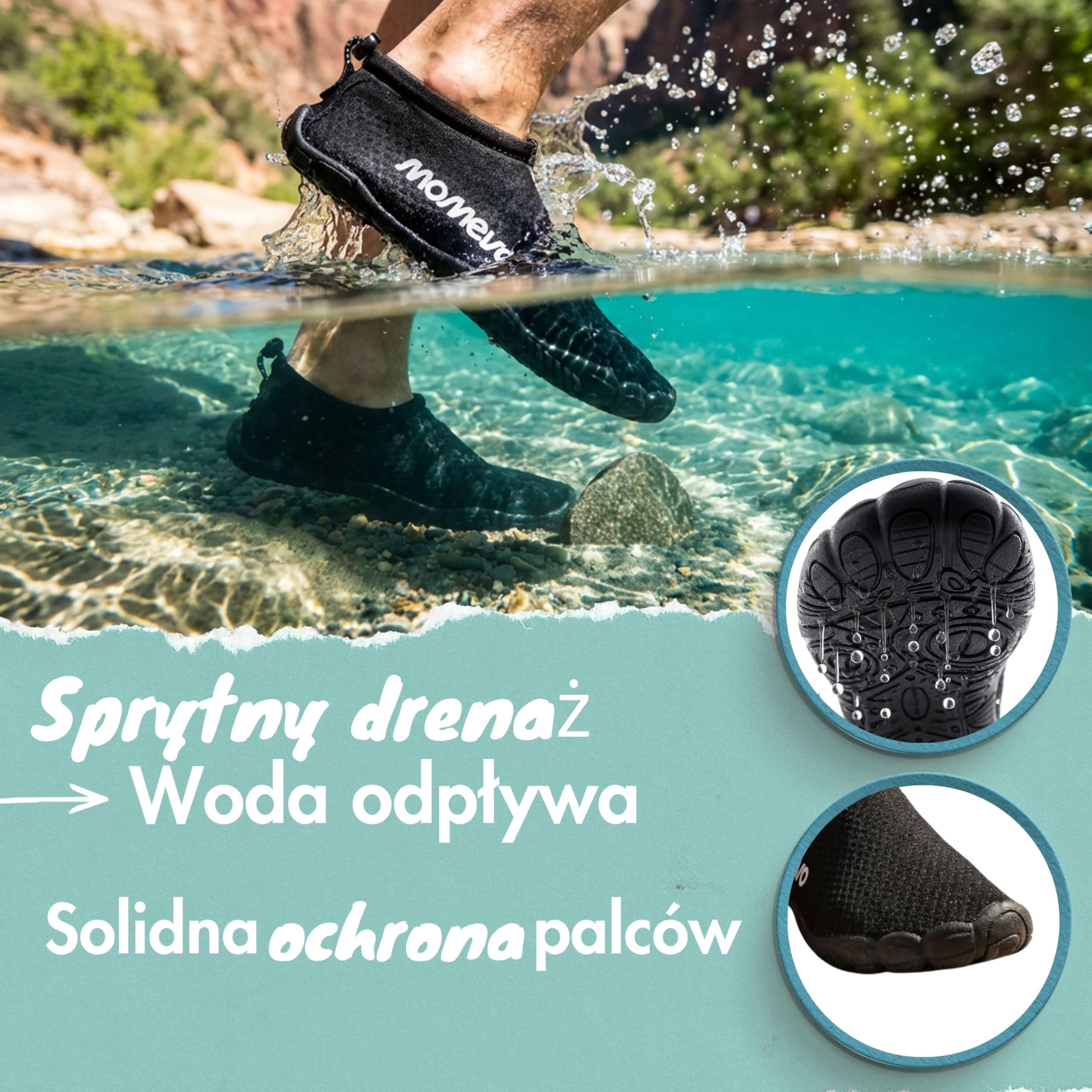 WaterMates buty kąpielowe dla kobiet i mężczyzn – lekkie, antypoślizgowe buty do wody z szerokim noskiem, szybkoschnące, na plażę, basen i do morza