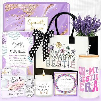 Best Friend Birthday Gifts for Women Friendship Gifts for Women Bestie Gift for Best Friend Woman Funny Bestfriend Gift Box Ideas Cool Friendship Stuff Basket for Bestie, Bff, Friends Female, woman