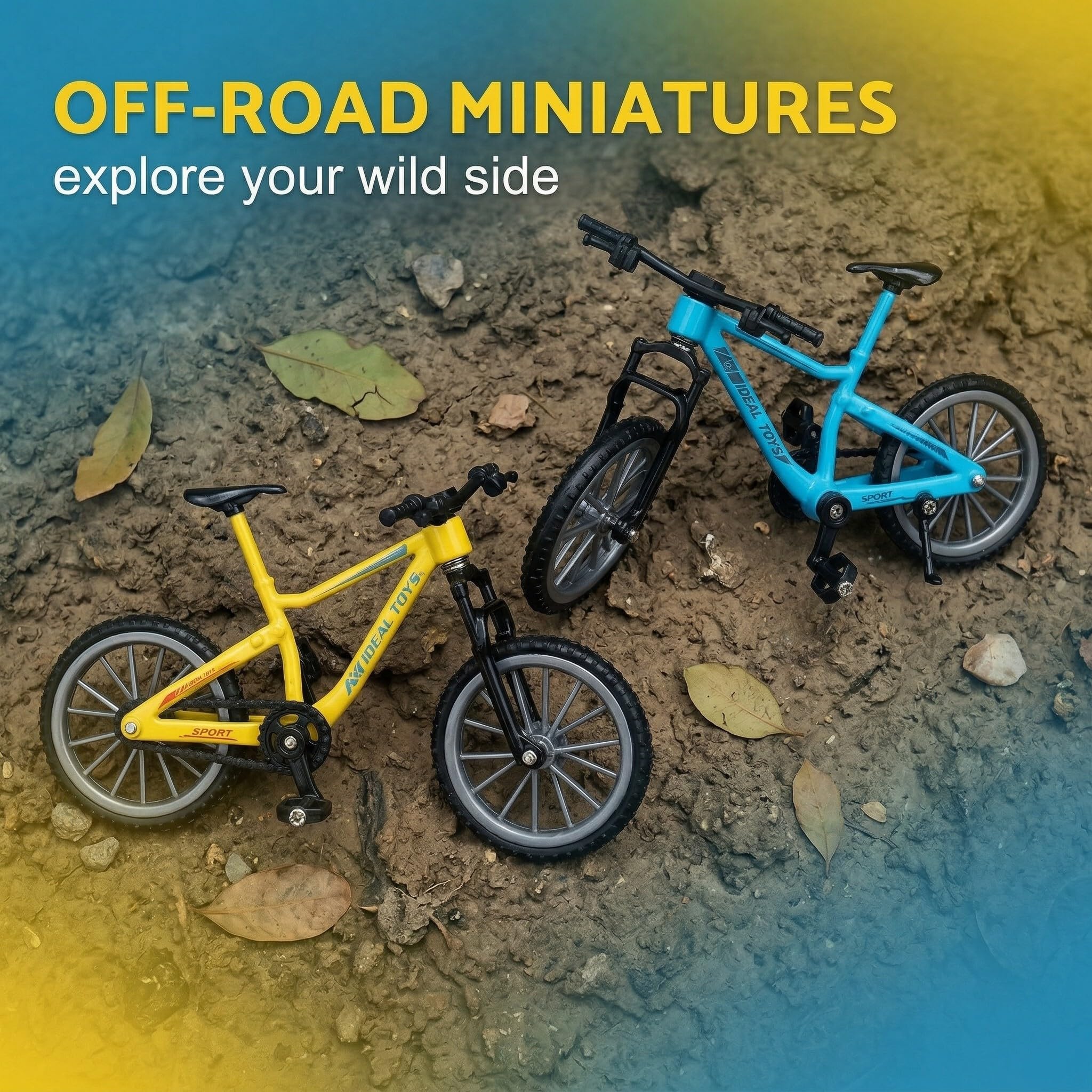Giocattolo Mini Bici, 2 Pezzi Modellino di Bicicletta in Lega, Modello Mini Bici, Finger Mountain Bike, Della Bicicletta Della Lega Modellin Per l'insegnamento, Ufficio, Club, Casa