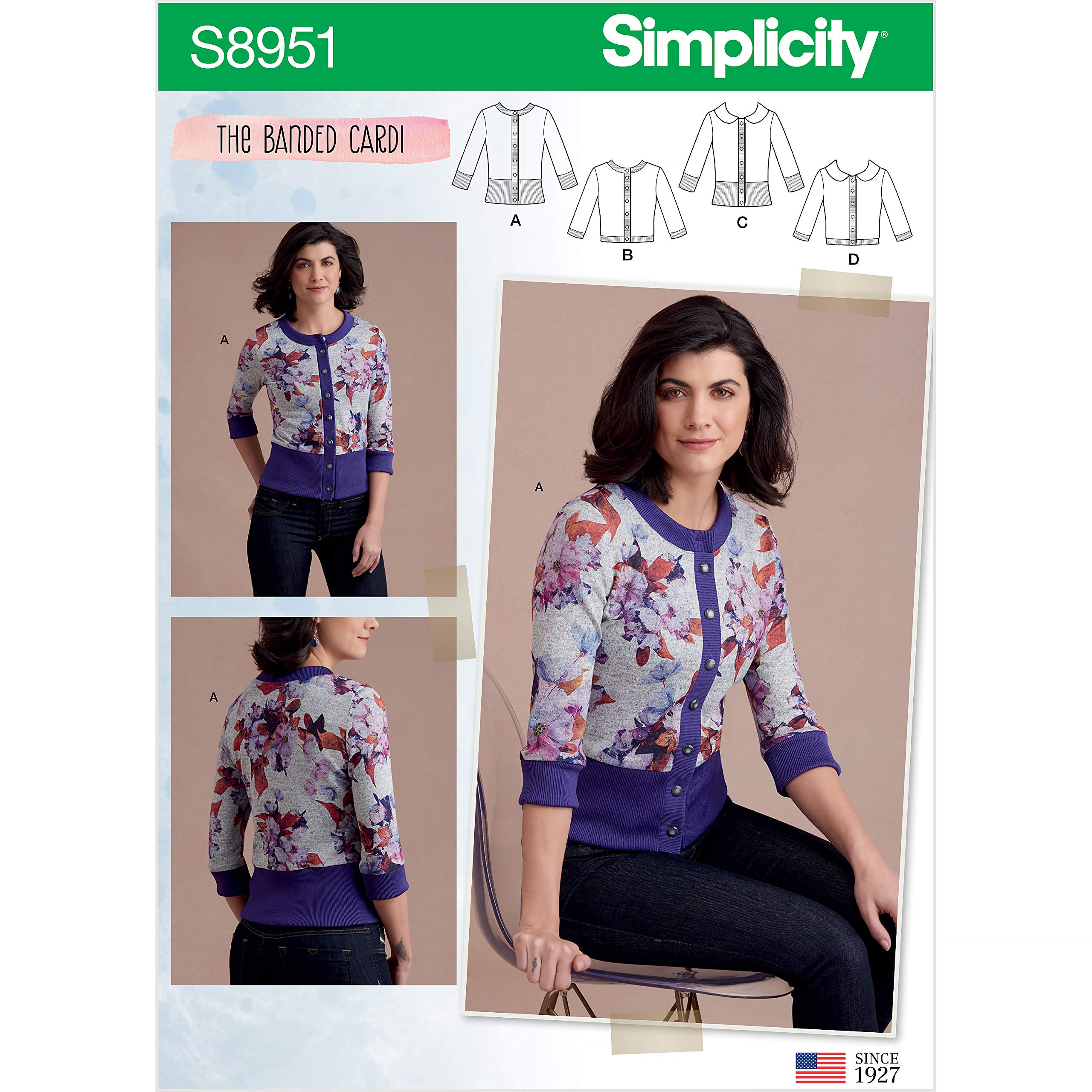 Patron de couture gilet tricoté Simplicity S8951 pour réussir vos bandes